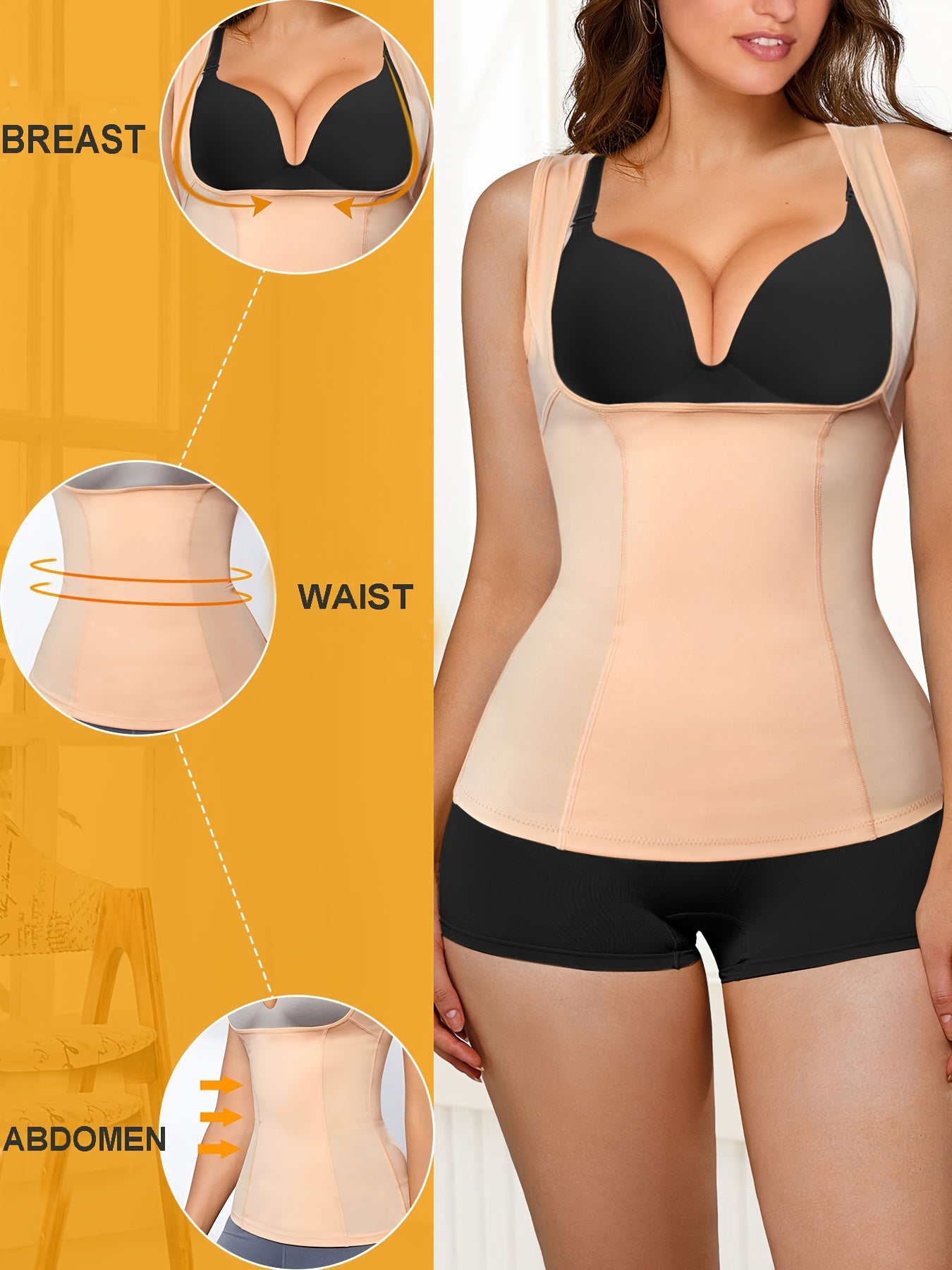 Women Waist Tummy Control Shapewear Sleeveless Top
