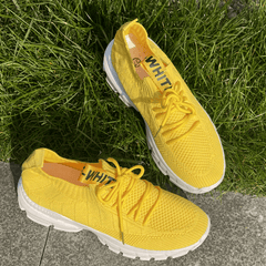 Women's Knitted Sports Shoes Lightweight Lace Up Low Top Running & Tennis Sneake