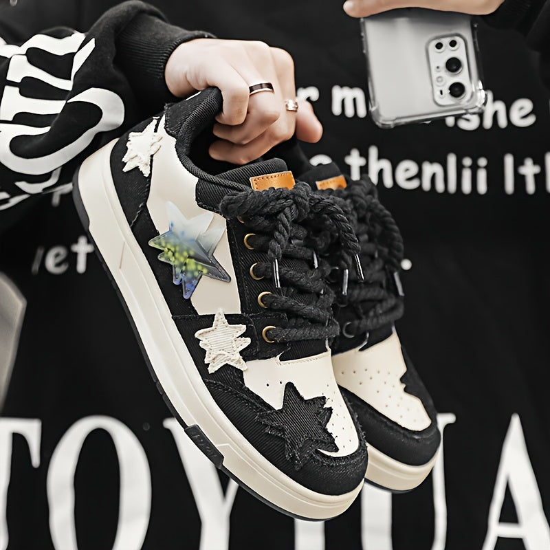 Women's Star Patched Leisure Skate Shoes Anti slip Platform Sports Shoes