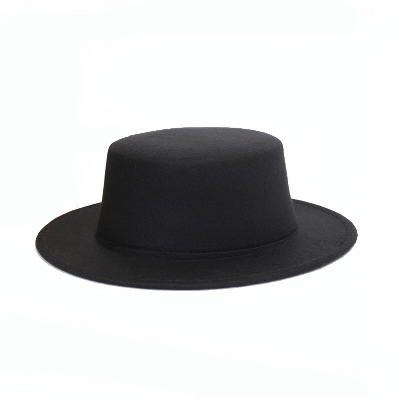 Men's Sun Visor Hat Stylish Flat Top Flat Brim Bowler Hat