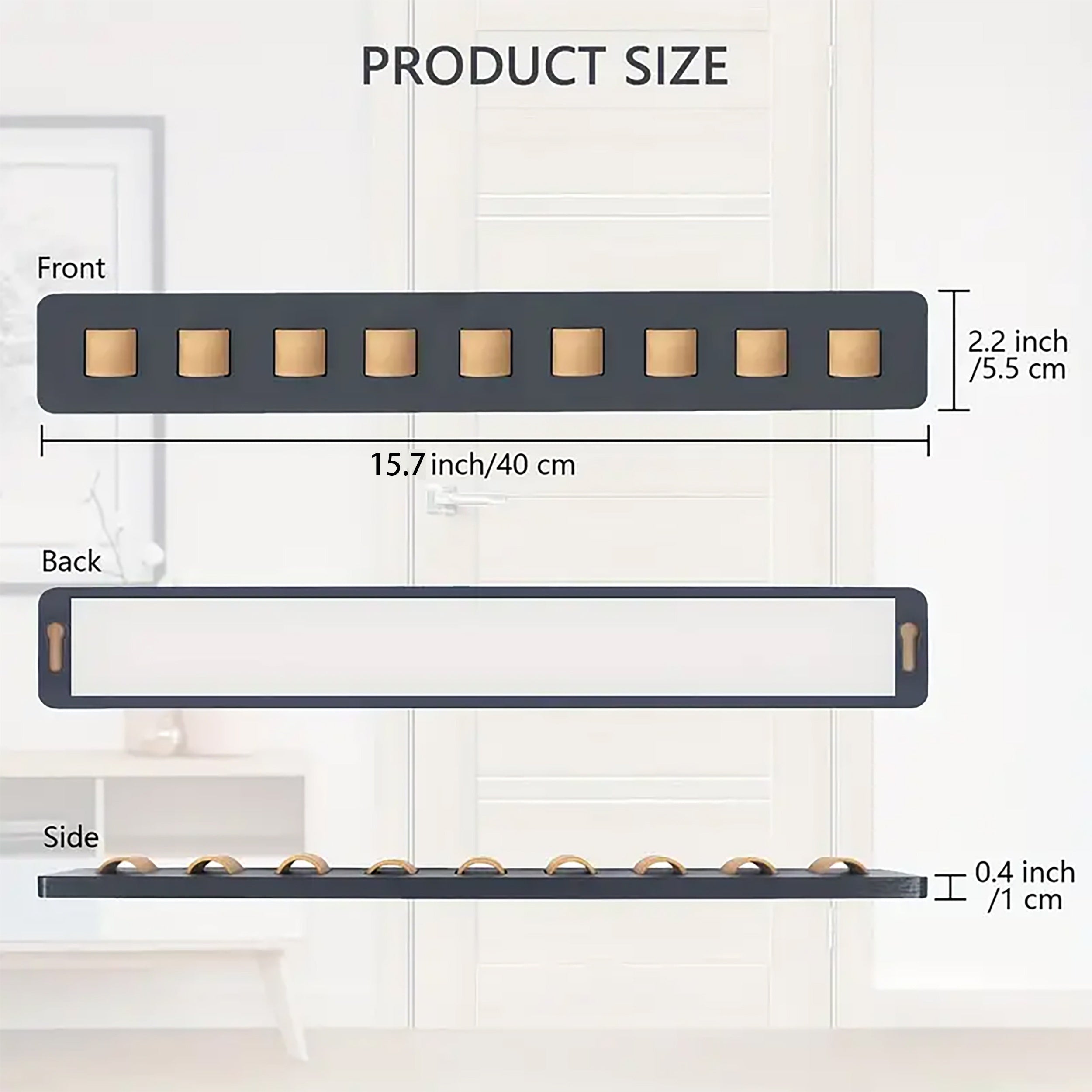 Wooden Sunglasses Organizer Wall Mounted Glasses Holder