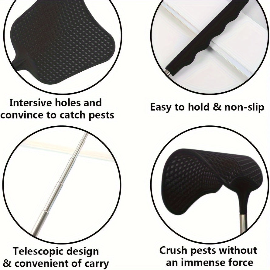 2pcs Telescopic Fly Swatters Durable Heavy Duty Flyswatter Set Indoor Outdoor