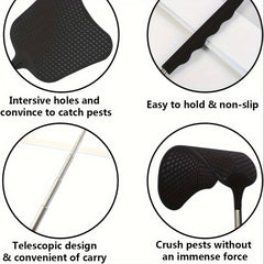 2pcs Telescopic Fly Swatters Durable Heavy Duty Flyswatter Set Indoor Outdoor