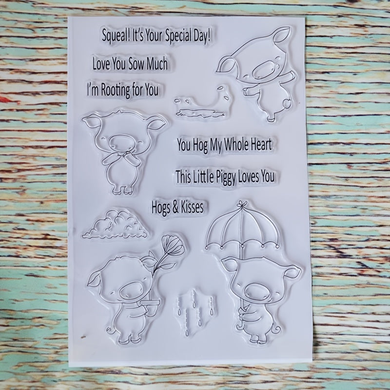 Animals Clear Stamp Flower Rubber Stamp Transparent PVC Seal DIY Scrapbooking