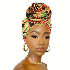 Boho Turban Cap Flower Print Head Wrap Bonnet Beanie Head Scarf Chemo Hats