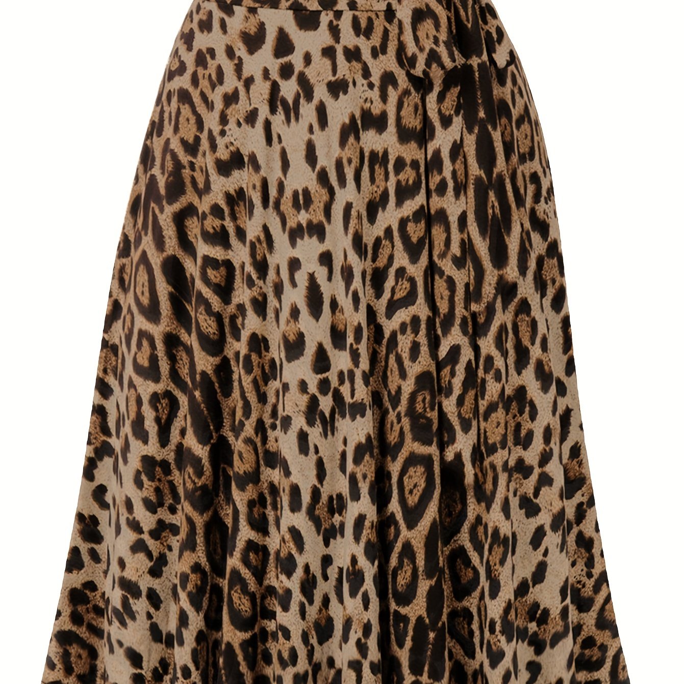 Leopard Print A-line Skirt