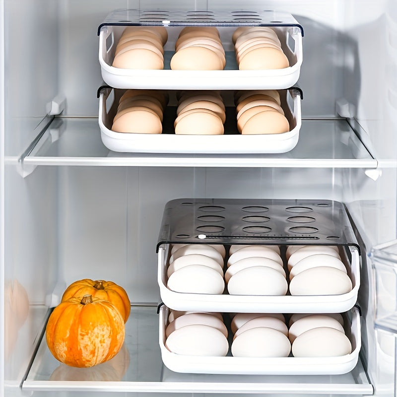 Rolling Egg Container For Fridge Clear Egg Tray