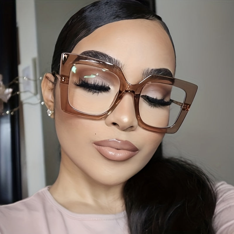 Square Frame Clear Lens Glasses Anti Light Reading Glasses