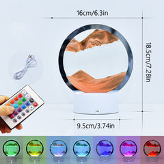 Moving Sand Art Picture 360 Rotating Hourglass Decoration 3D Deep Sea Sandscape