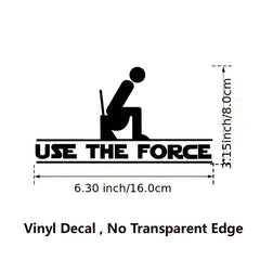 Toilet Vinyl Decals Art Door Stickers - Fun Bathroom Decor