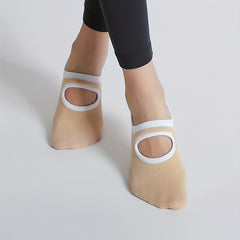 Breathable Yoga Socks Backless Hollow Out Non-slip Sporty Boat Socks