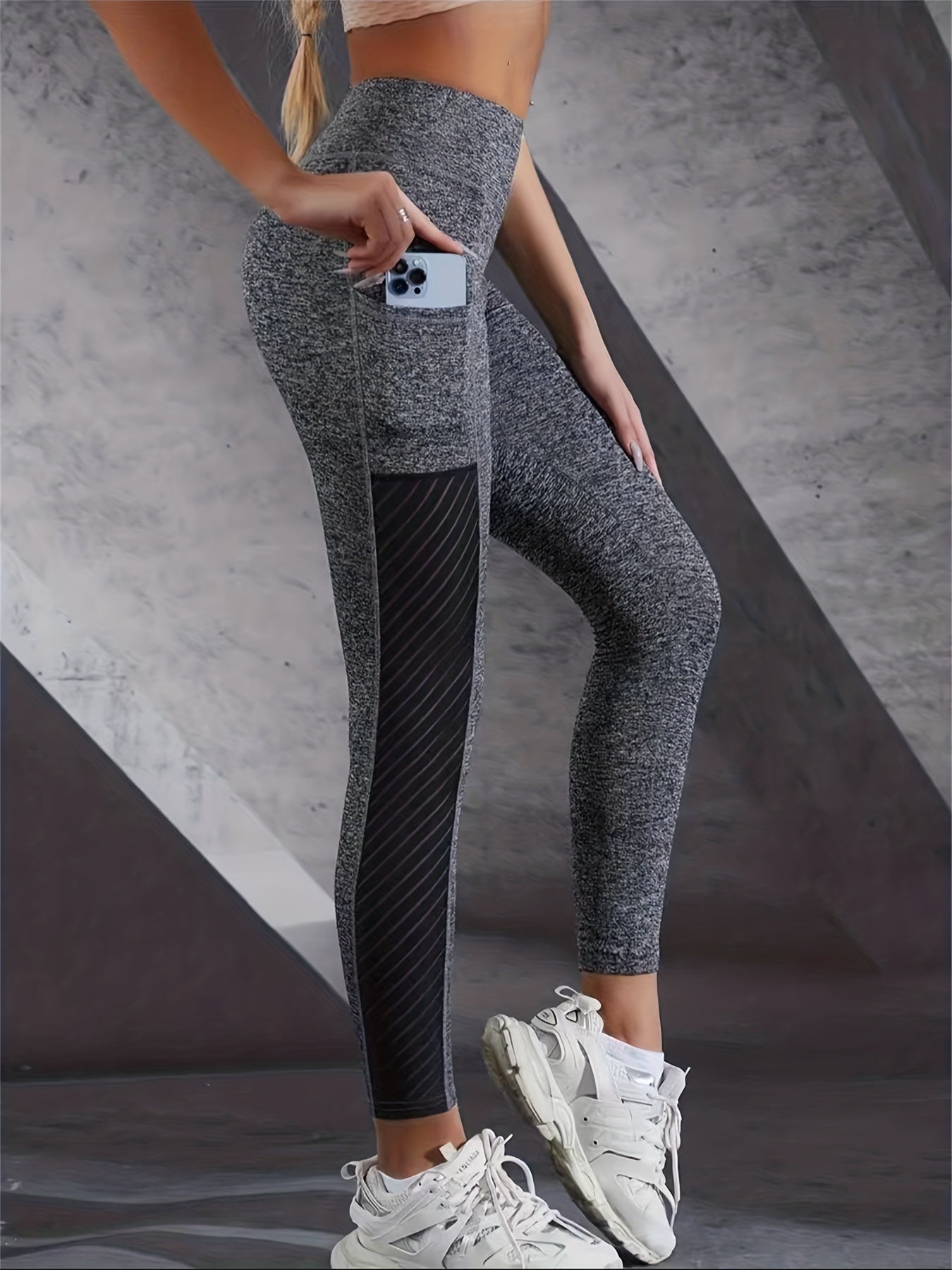 Hip Lifting Yoga Leggings With Pocket Workout Tight Pants