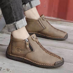 Men's Casual Hiking Boots Breathable Side Zip Outdoor All Seasons