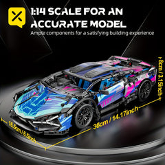 Golden Bull Sports Car Building Brick Model Toy for Adult Boy