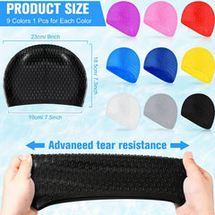 Waterproof Swim Caps for Adults Non Slip Plain Design