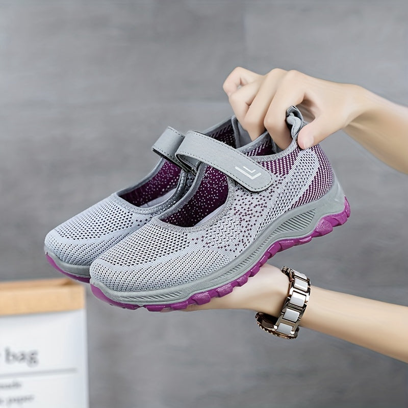 Women's Casual Knitted Shoes Breathable Non Slip Outdoor Sports Shoes
