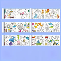 Kids Doodle Paper Roll Art Kit - Creative Drawing Sheets Sketch Pads