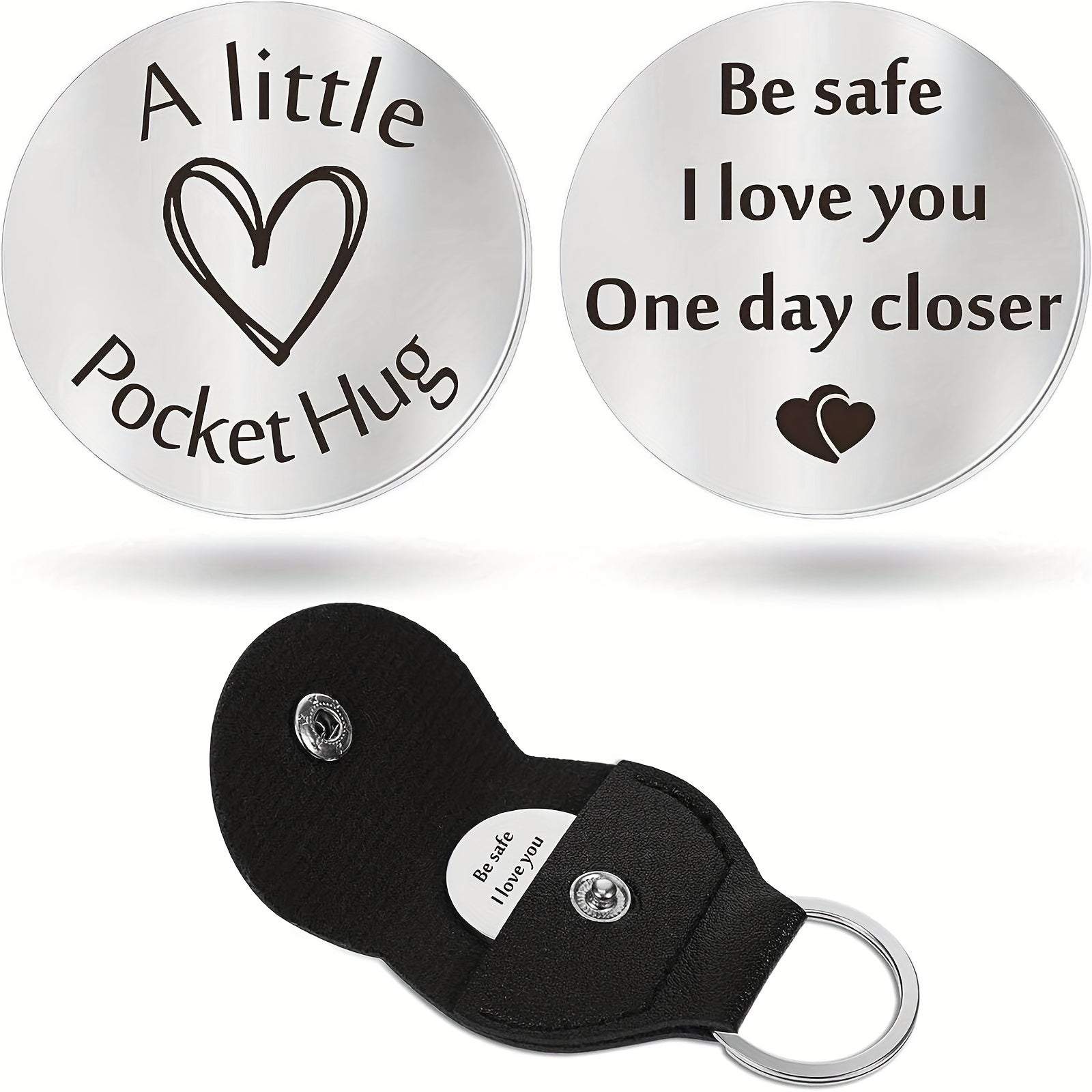 Stainless Steel Lucky Keychain for Men Women