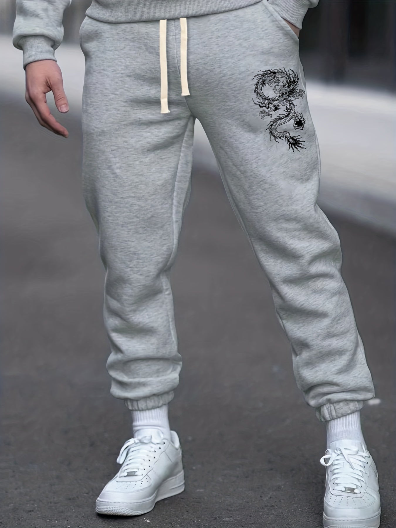 Men's Dragon Graphic Joggers - Stylish and Comfortable Sweatpants
