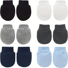6pairs Newborn Cotton Comfortable Mittens Anti Eating Hand Gloves