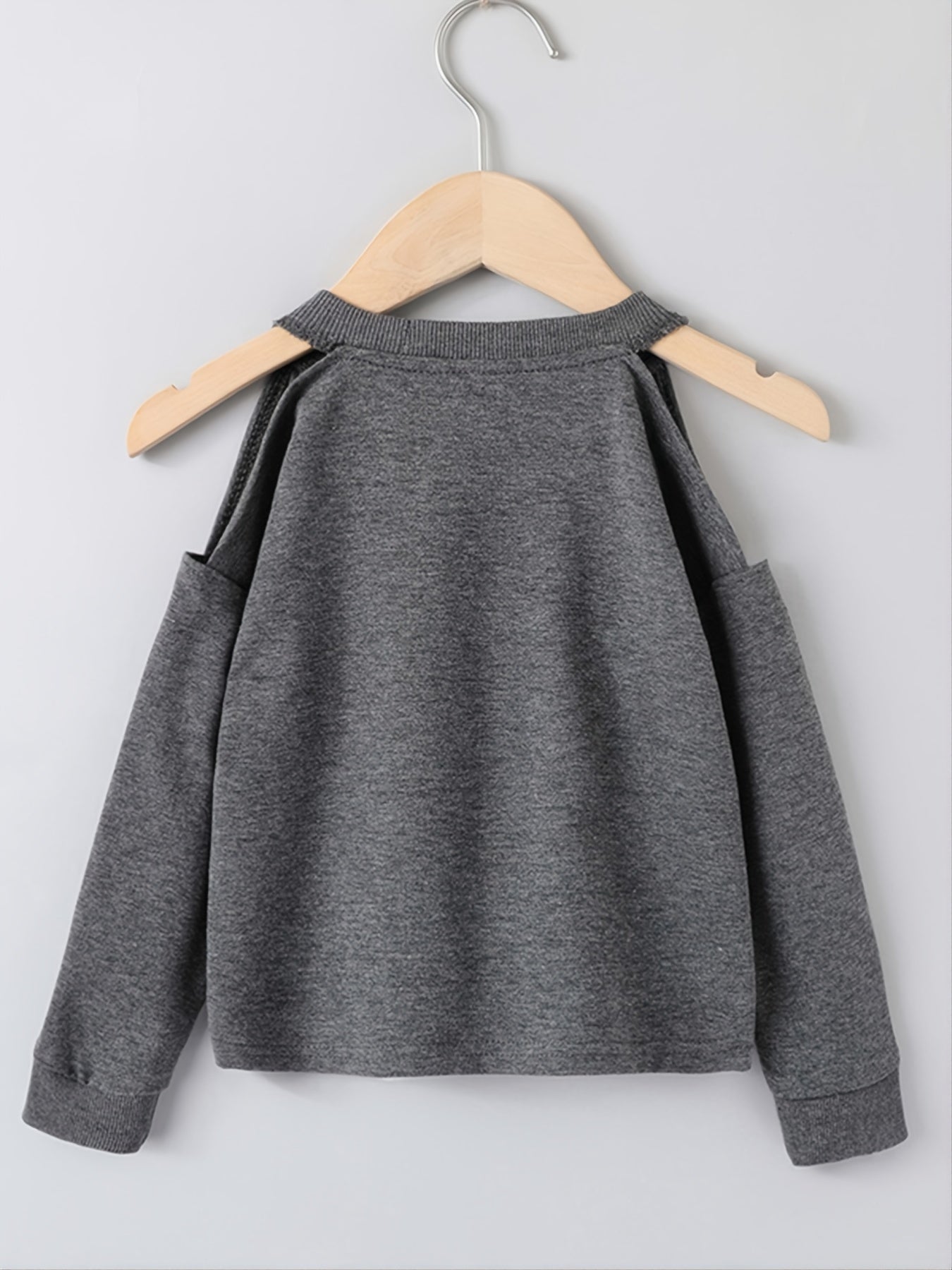Girls Long Sleeve Off Shoulder Sweatshirt Spring Autumn