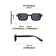 Men's Vintage Rectangle Sunglasses UV400 Eyewear