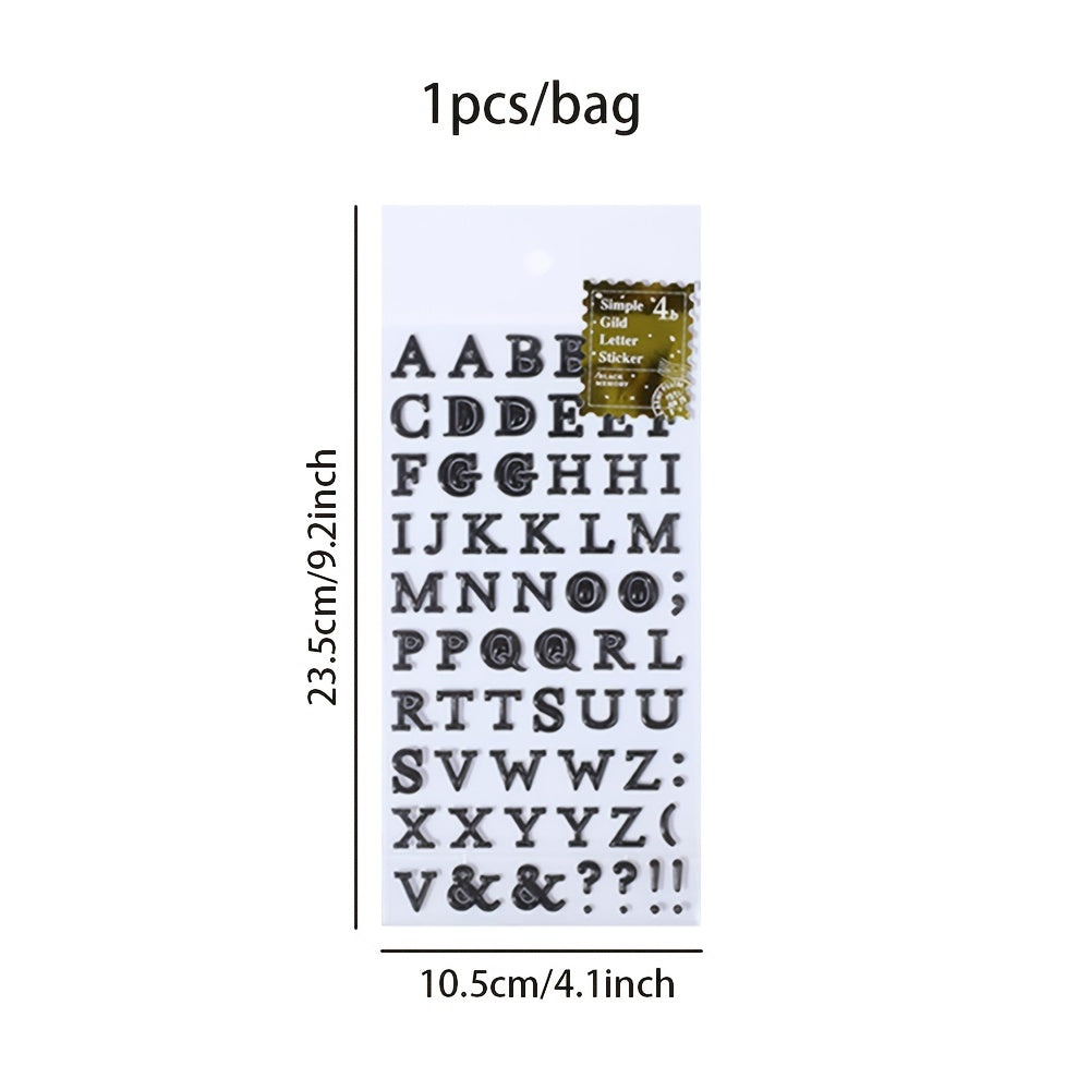 3D Text Foam Sticker Retro Letter Hand Account Collage Decor