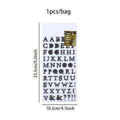3D Text Foam Sticker Retro Letter Hand Account Collage Decor