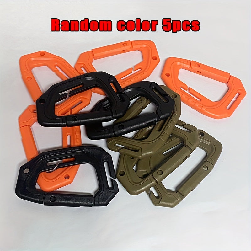 5pcs Portable Keychain Buckle For Backpack Bag Outdoor Hiking Sports