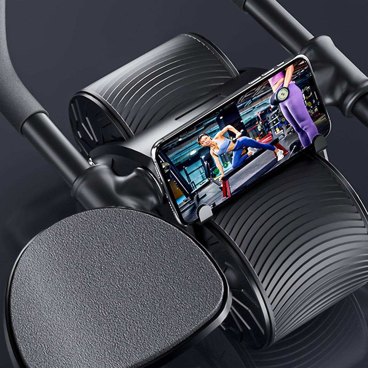 Automatic Abdominal Wheel with Elbow Pad for Fitness Training