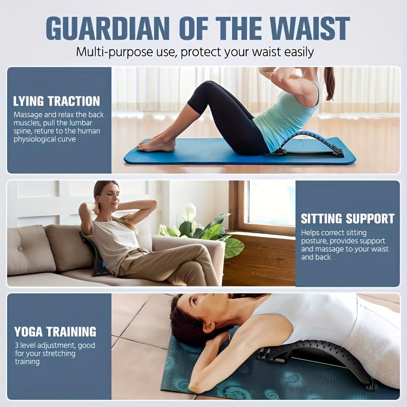 Adjustable Back Massage Stretcher for Spine Board Waist Stretching