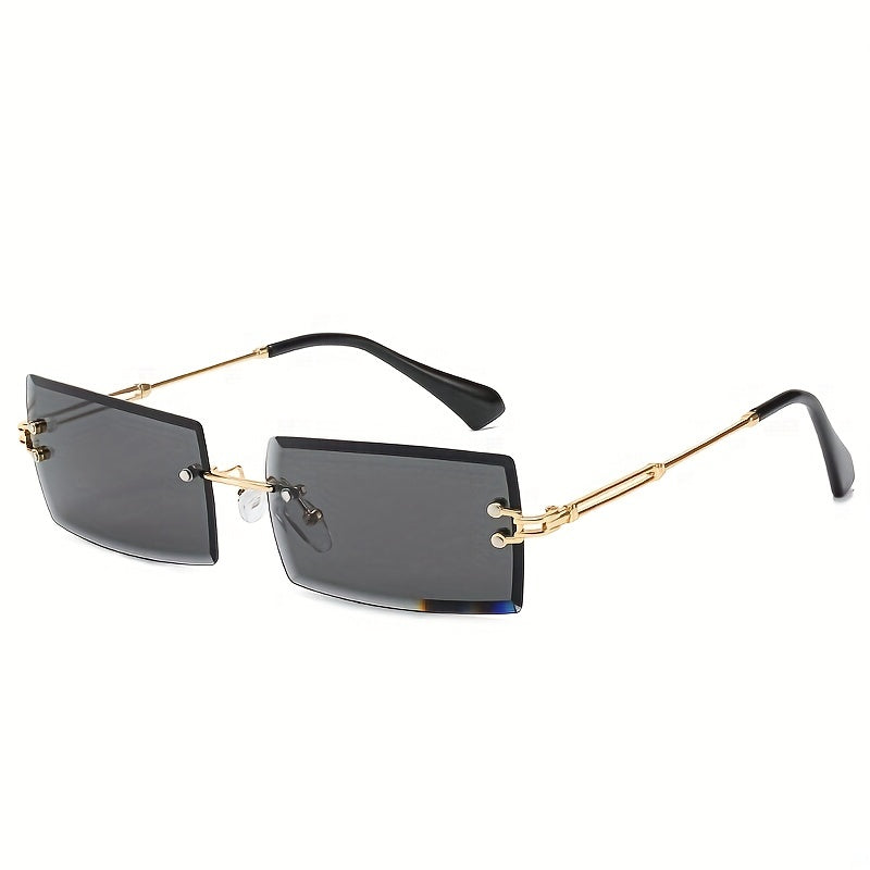 Men's Rimless Sunglasses Mixed Lens Decorative Party Holiday Accessories