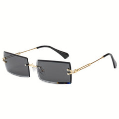 Men's Rimless Sunglasses Mixed Lens Decorative Party Holiday Accessories