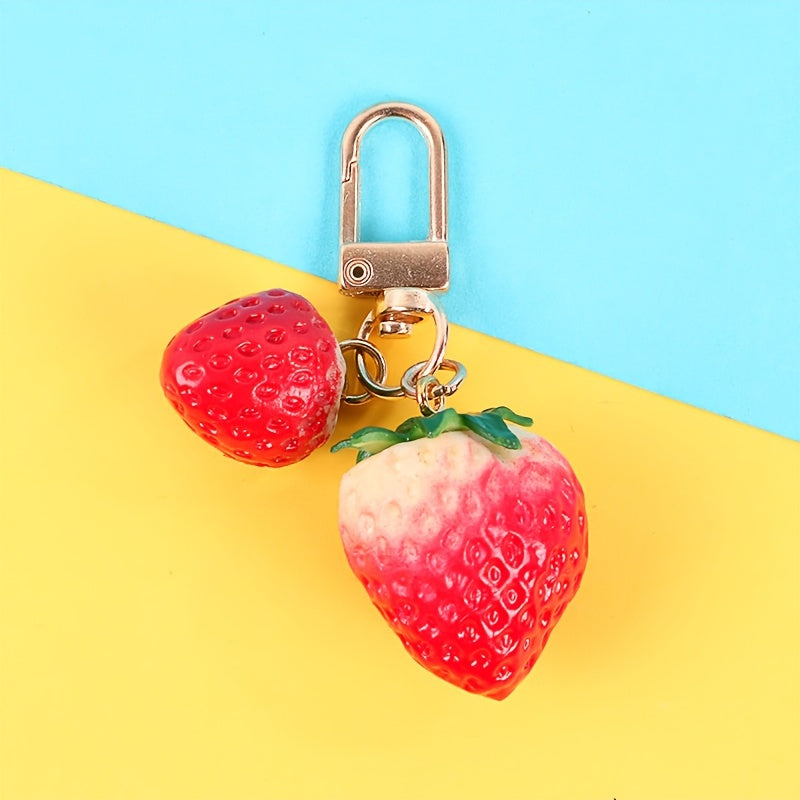 Strawberry Bell Keychain Keyring Bag Decoration