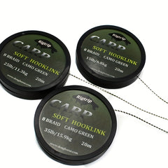 20m Carp Fishing Line Soft Hook Link Uncoated Braid Line For Hair Rig