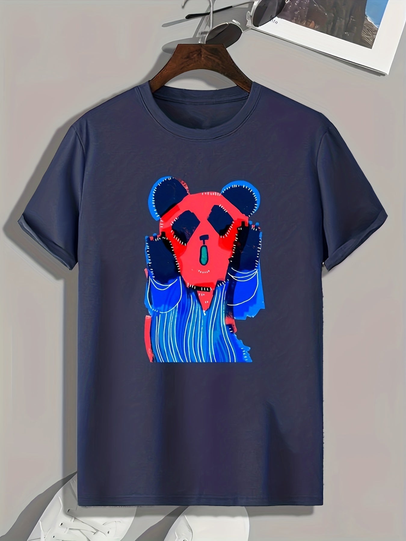 Funny Cartoon Print Men's Graphic T shirt Casual Comfy Tees For Summer