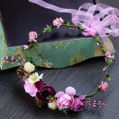 Flower Leaf Bridal Headband Tiara For Women Bride Party Wedding