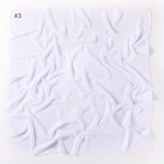 Solid Chiffon Headscarf Lightweight Sunscreen Square Scarf Windproof Headband