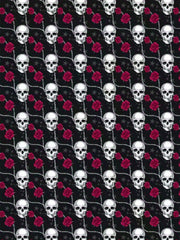 Floral Skull Print Plus Size Halloween Crop Tank Top