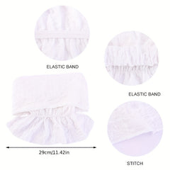 Crinkle Embossed Elastic Turban Cap Candy Ruffles Head Wrap Bandana