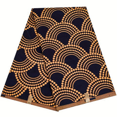 6yds African Ankara Tribal Double Sided Printed Fabric Sewing Dress Headwear DIY