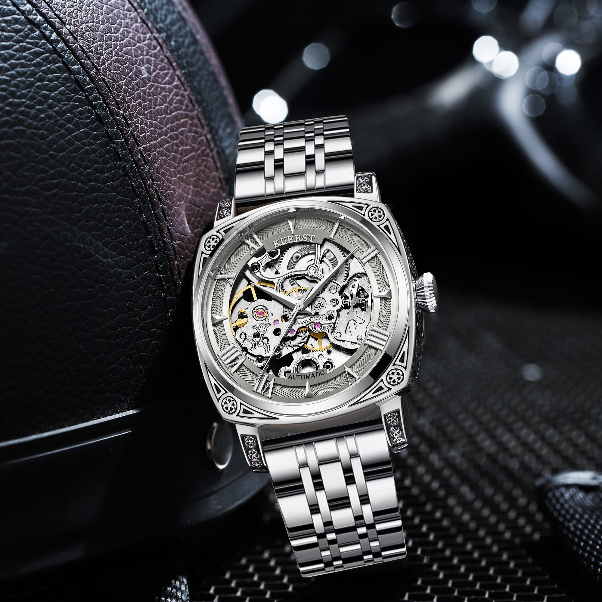 Clearance Promotion Steel Belt Automatic Mechanical Watch