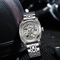Clearance Promotion Steel Belt Automatic Mechanical Watch