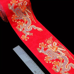 Cloud Bottom Lace Dragon Pattern Jacquard Fabric Ethnic Style Accessories