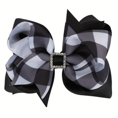 Plaid Bow Hair Clip for Girls