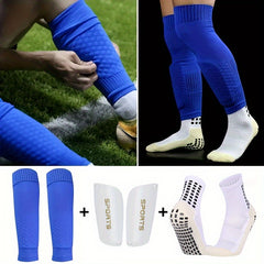3 Sets Soccer Leg Covers & Non-Slip Sports Socks Protective Gear