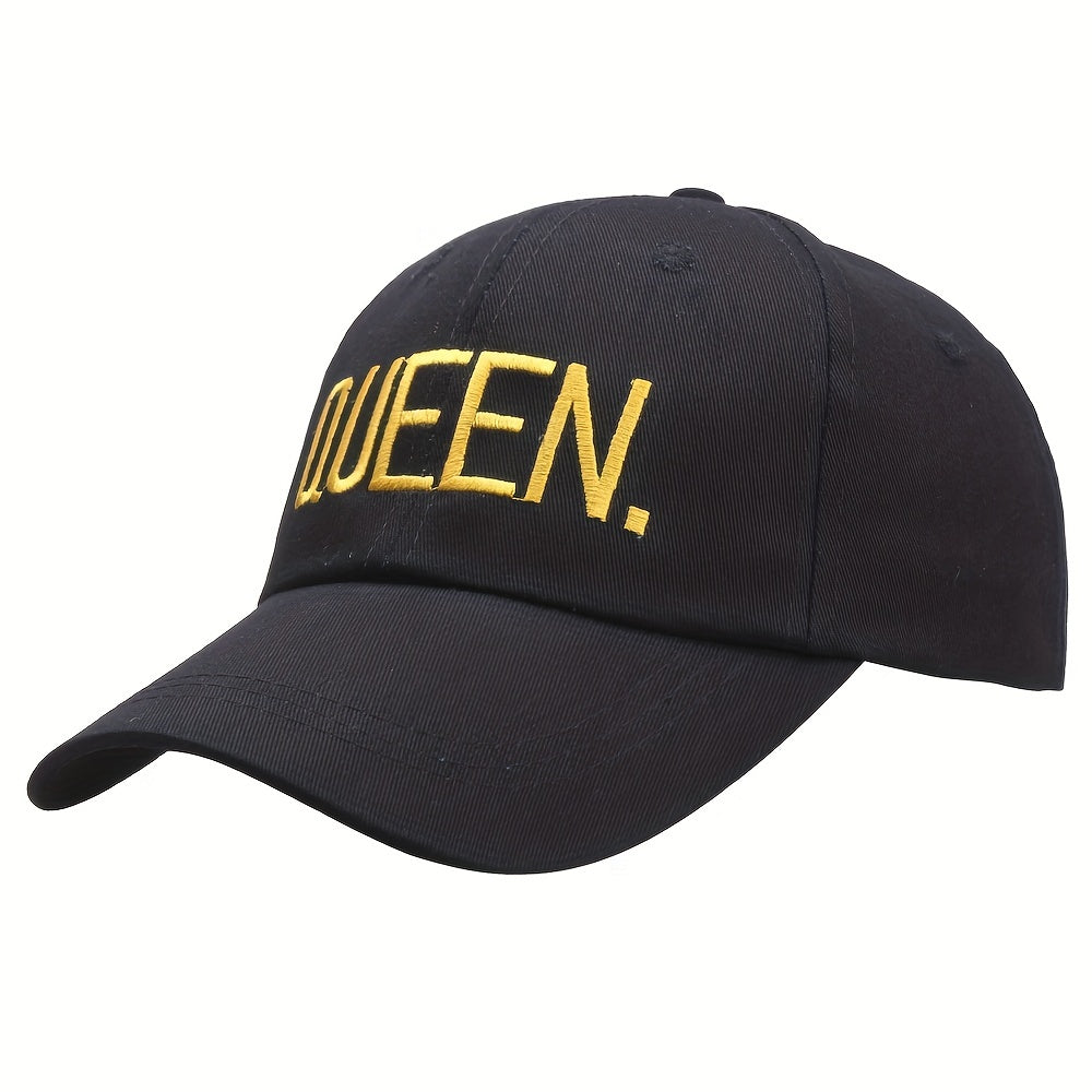 Embroidered King Queen Snapback Cap Lightweight Hip Hop Sun Hat