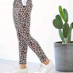 Girls Leopard Print Leggings Comfy Spring Fall Christmas Gift