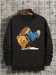 Dancing Bear Boys Crew Neck Sweatshirt Long Sleeve Top