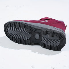 Plush Lined Snow Boots Wear Resistant Thermal Hiking Shoes